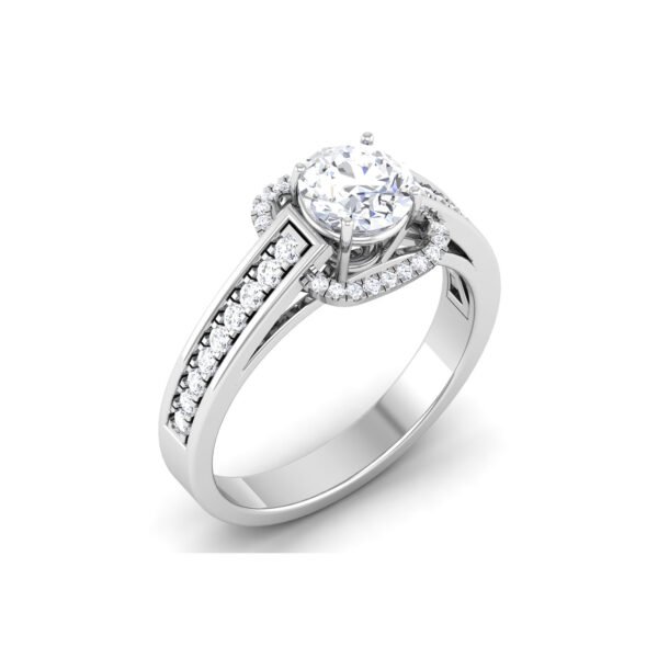 Diamond Ring 18K Gold Dubai – 0.9 ct Radiant Cascade Luxury Engagement Ring