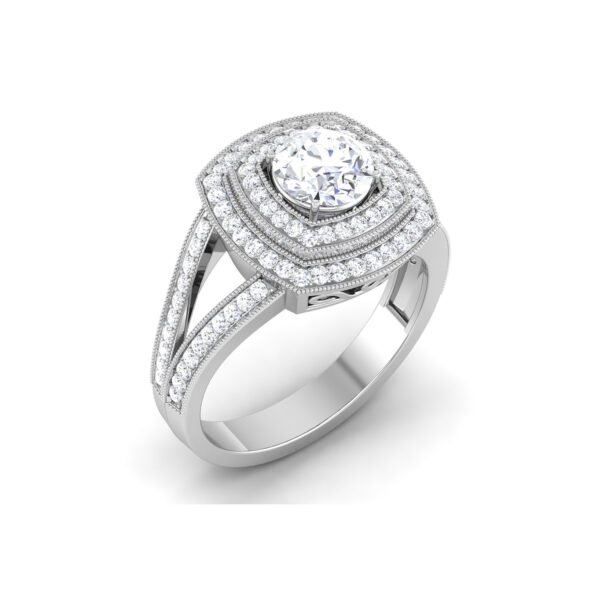 Luminous Whispers: 0.6 Carat Diamond Ring, Ethereal Beauty in 18k Gold - Image 3