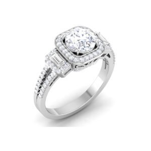 Dazzling Majesty: 1 Carat Diamond Ring, Regal Brilliance in 18k Gold