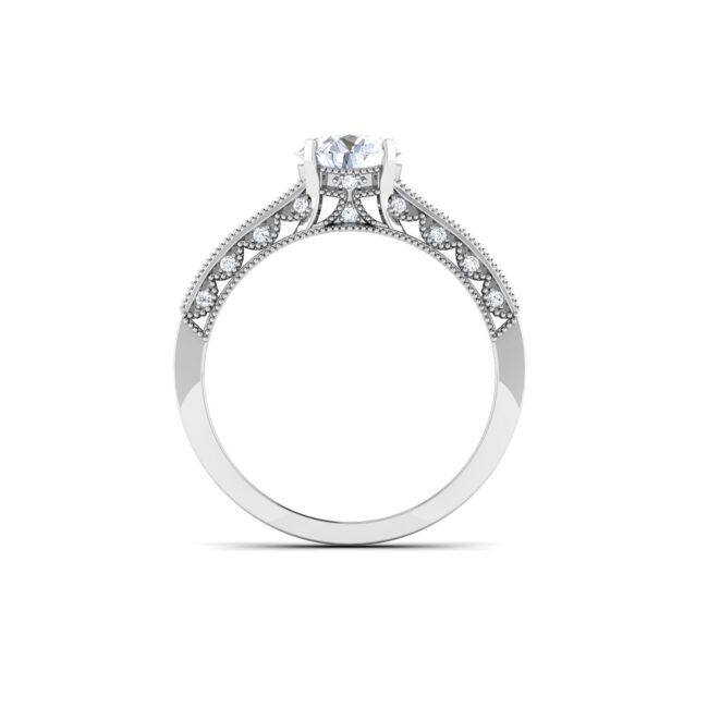 Glimmering Majesty: 1 Carat Diamond Ring, Regal Brilliance in 18k Gold - Image 2