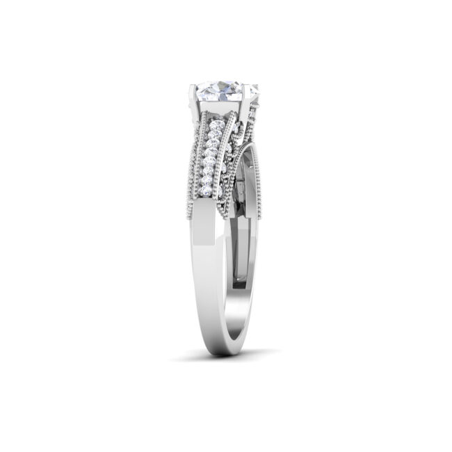 Glimmering Majesty: 1 Carat Diamond Ring, Regal Brilliance in 18k Gold - Image 4