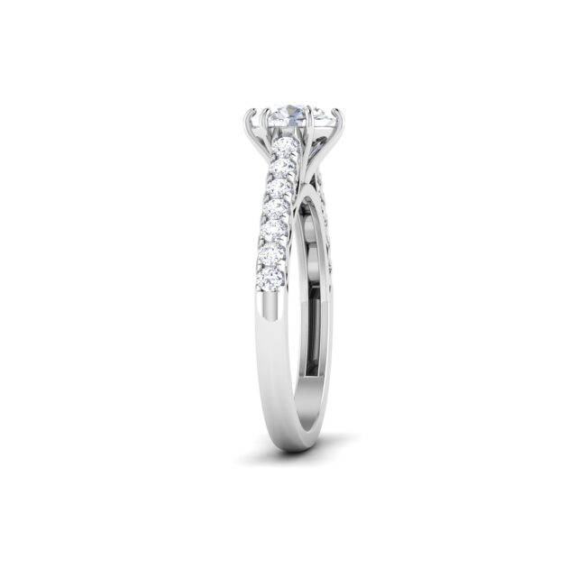 Radiant Reflections: 1 Carat Diamond Ring, Captivating Brilliance in 18k Gold - Image 3