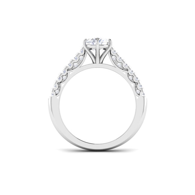 Radiant Reflections: 1 Carat Diamond Ring, Captivating Brilliance in 18k Gold - Image 4