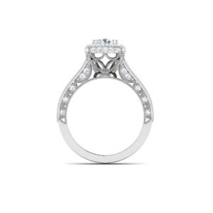 Radiant Symphony: 1 Carat Diamond Ring, Harmonious Brilliance in 18k Gold