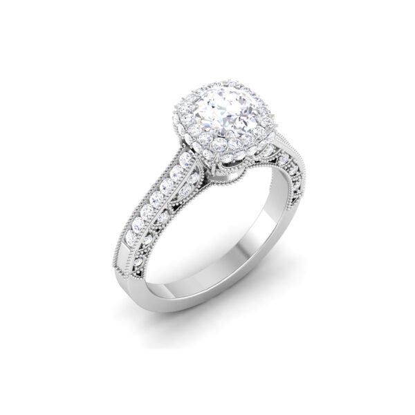 Radiant Symphony: 1 Carat Diamond Ring, Harmonious Brilliance in 18k Gold