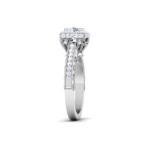 Radiant Symphony: 1 Carat Diamond Ring, Harmonious Brilliance in 18k Gold