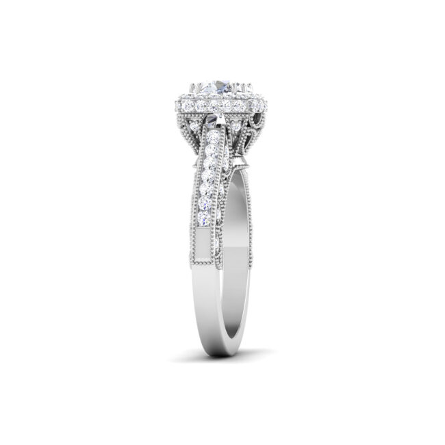 Radiant Symphony: 1 Carat Diamond Ring, Harmonious Brilliance in 18k Gold - Image 4