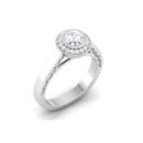 Twinkling Whispers: 0.6 Carat Diamond Ring, Enchanting Elegance in 18k Gold