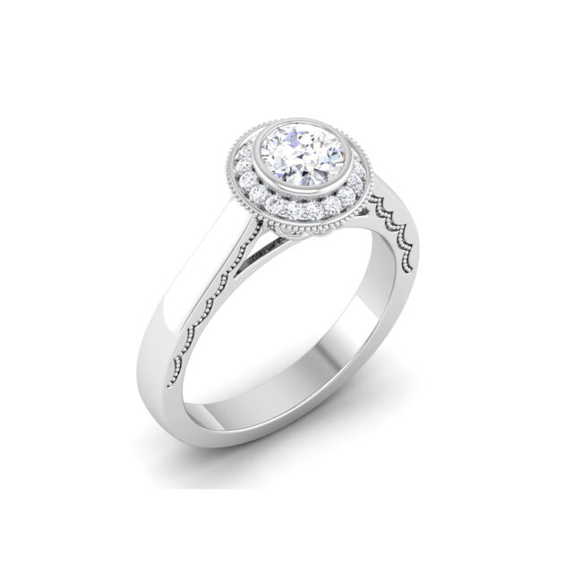 Twinkling Whispers: 0.6 Carat Diamond Ring, Enchanting Elegance in 18k Gold - Image 3