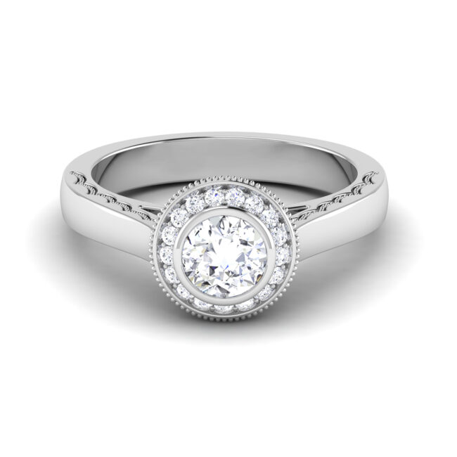 Twinkling Whispers: 0.6 Carat Diamond Ring, Enchanting Elegance in 18k Gold