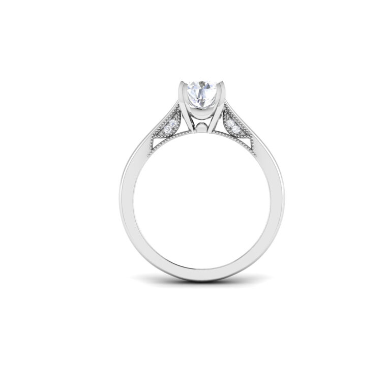 Radiant Luminary: 0.8 Carat Diamond Ring, Captivating Brilliance in 18k Gold