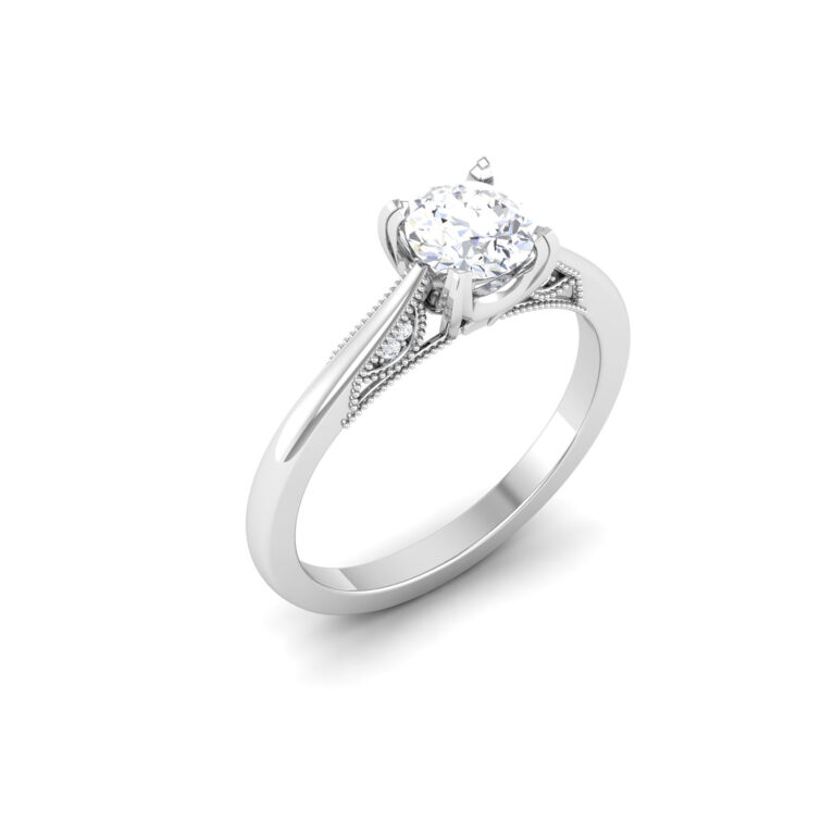 Radiant Luminary: 0.8 Carat Diamond Ring, Captivating Brilliance in 18k Gold