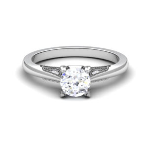 Radiant Luminary: 0.8 Carat Diamond Ring, Captivating Brilliance in 18k Gold