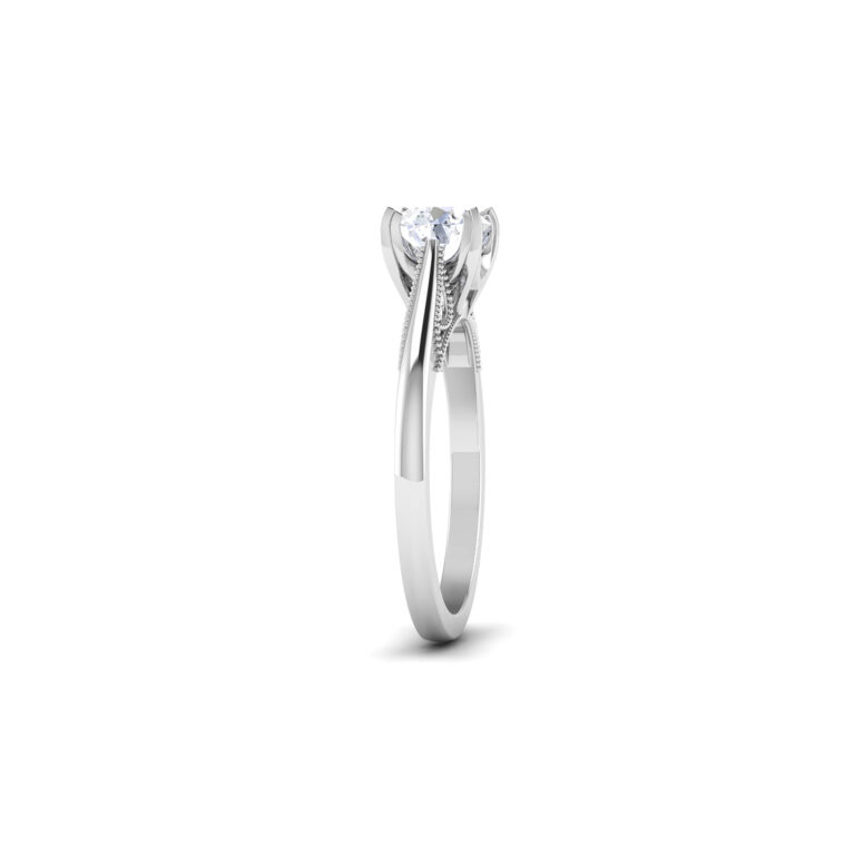 Radiant Luminary: 0.8 Carat Diamond Ring, Captivating Brilliance in 18k Gold