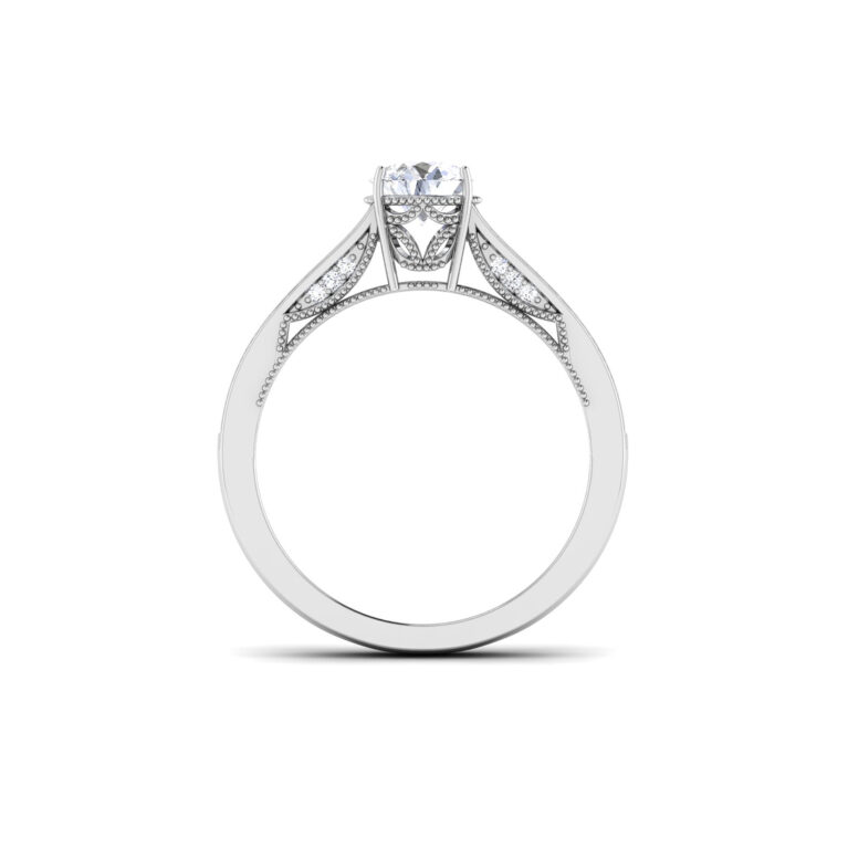 Whispering Radiance: 0.7 Carat Diamond Ring, Enchanting Brilliance in 18k Gold