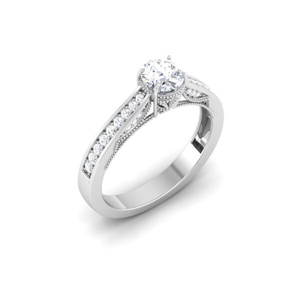 Whispering Radiance: 0.7 Carat Diamond Ring, Enchanting Brilliance in 18k Gold