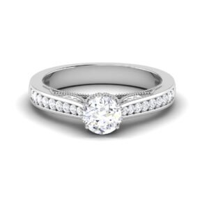 Whispering Radiance: 0.7 Carat Diamond Ring, Enchanting Brilliance in 18k Gold