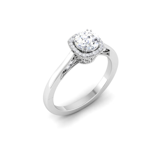 Stellar Splendor: 1 Carat Diamond Ring, Captivating Brilliance in 18k Gold