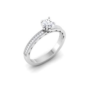 Dazzling Whispers: 0.8 Carat Diamond Ring, Enchanting Elegance in 18k Gold