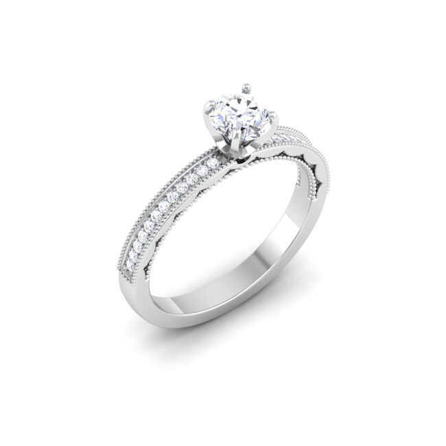 Dazzling Whispers: 0.8 Carat Diamond Ring, Enchanting Elegance in 18k Gold - Image 3