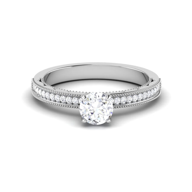 Dazzling Whispers: 0.8 Carat Diamond Ring, Enchanting Elegance in 18k Gold