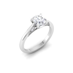 Gleaming Eternity: 1 Carat Diamond Ring, Timeless Brilliance in 18k Gold