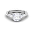 Iridescent Radiance: 1 Carat Diamond Ring, Captivating Luminescence in 18k Gold