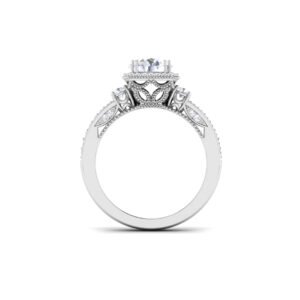Iridescent Radiance: 1 Carat Diamond Ring, Captivating Luminescence in 18k Gold