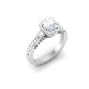Iridescent Radiance: 1 Carat Diamond Ring, Captivating Luminescence in 18k Gold