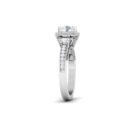 Iridescent Radiance: 1 Carat Diamond Ring, Captivating Luminescence in 18k Gold