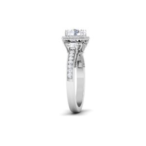 Iridescent Radiance: 1 Carat Diamond Ring, Captivating Luminescence in 18k Gold