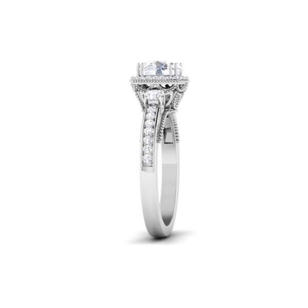 Iridescent Radiance: 1 Carat Diamond Ring, Captivating Luminescence in 18k Gold - Image 4