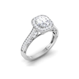 Stellar Serenade: 1 Carat Diamond Ring, Celestial Charm in 18k Gold