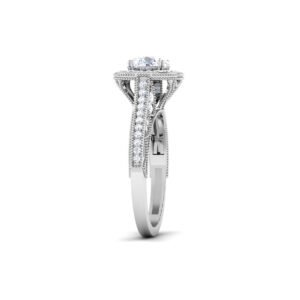Stellar Serenade: 1 Carat Diamond Ring, Celestial Charm in 18k Gold