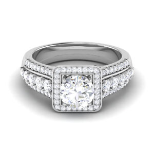 Elegant 1 ct Diamond Ring: Timeless Glamour in 18K Gold