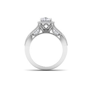Elegant Whispers: 1 Carat Diamond Ring, Delicate Sophistication in 18k Gold