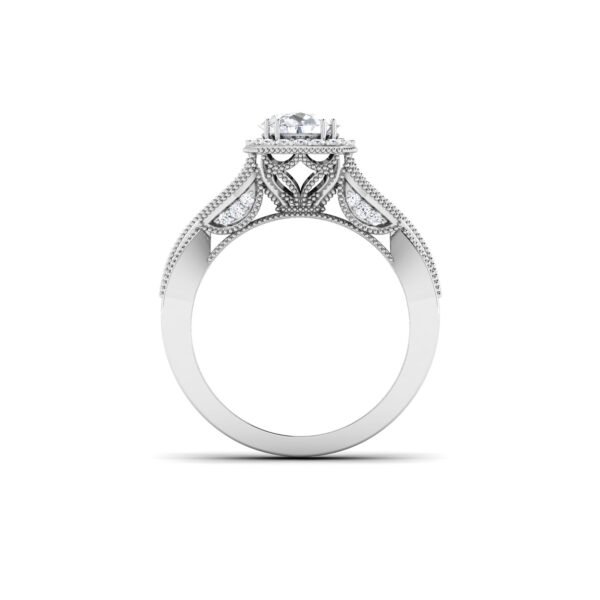 Elegant Whispers: 1 Carat Diamond Ring, Delicate Sophistication in 18k Gold