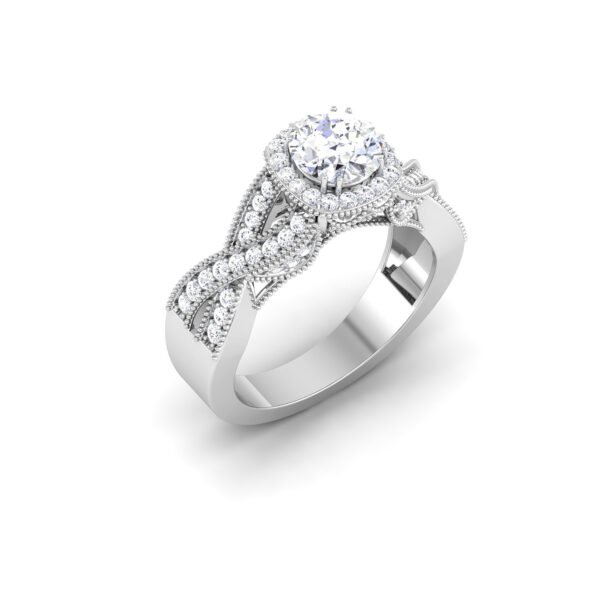 Elegant Whispers: 1 Carat Diamond Ring, Delicate Sophistication in 18k Gold