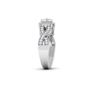 Elegant Whispers: 1 Carat Diamond Ring, Delicate Sophistication in 18k Gold