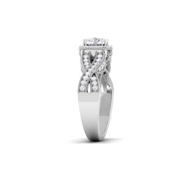 Elegant Whispers: 1 Carat Diamond Ring, Delicate Sophistication in 18k Gold
