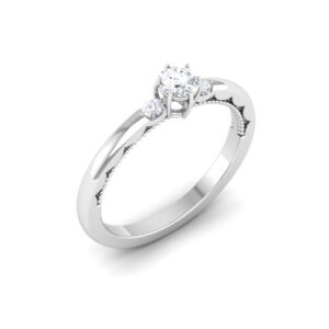 Diamond Ring 18K Gold Dubai – Dainty Splendor 0.2 Carat