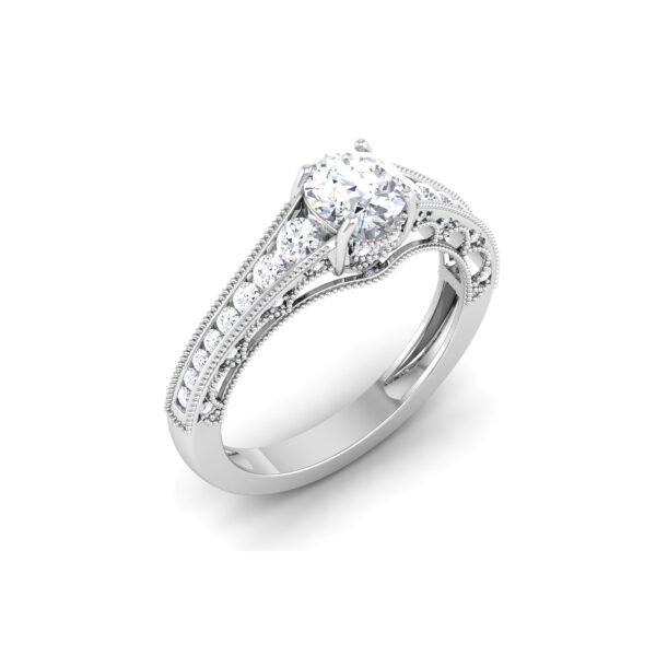 Enchanting Cascade: 0.8 Carat Diamond Ring, Dazzling Elegance in 18k Gold