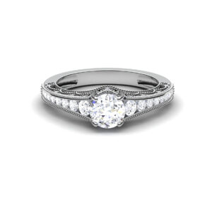 Enchanting Cascade: 0.8 Carat Diamond Ring, Dazzling Elegance in 18k Gold