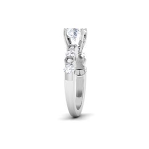 Iridescent Radiance: 1 Carat Diamond Ring, Captivating Luminescence in 18k Gold