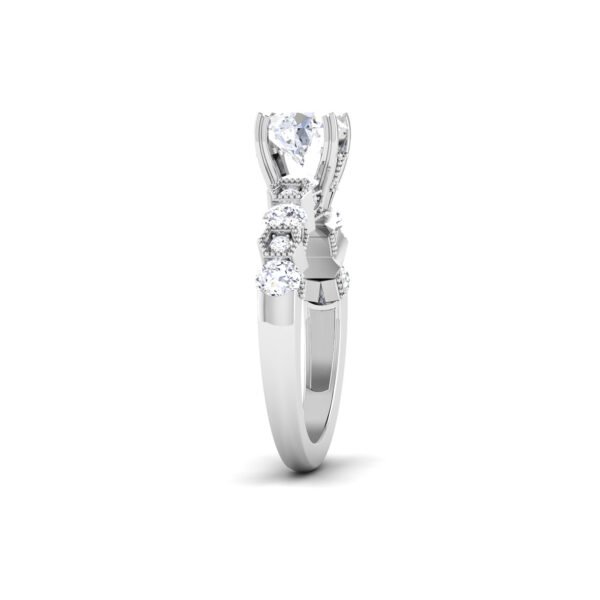 Iridescent Radiance: 1 Carat Diamond Ring, Captivating Luminescence in 18k Gold