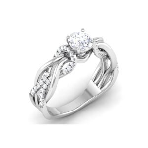 Enchanting 0.7 Carat Diamond Ring: Captivating Beauty in 18K Gold