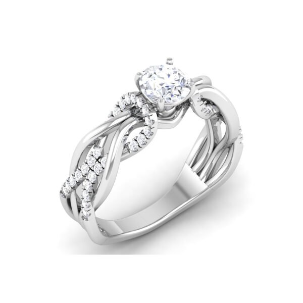 Enchanting 0.7 Carat Diamond Ring: Captivating Beauty in 18K Gold