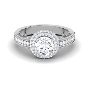 Majestic Symphony: 1 Carat Diamond Harmony in 18k Gold