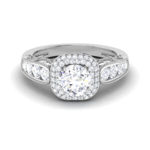 Ethereal Sparkle: 1 Carat Diamond Luminescence in 18k Gold