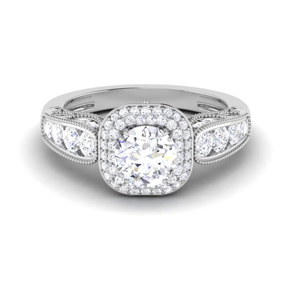 Ethereal Sparkle: 1 Carat Diamond Luminescence in 18k Gold